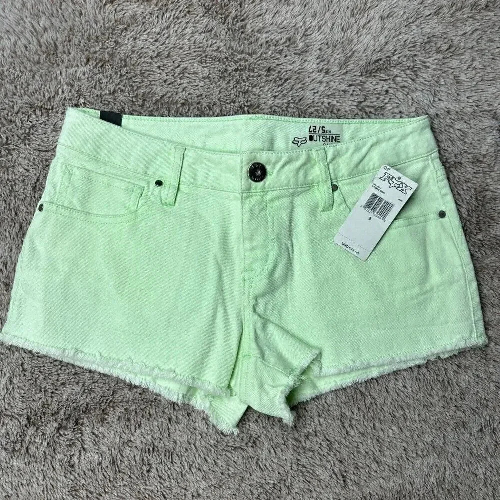 Fox Women's Outshine Cutoff Shorts Green Size 5 - Picture 9 of 16